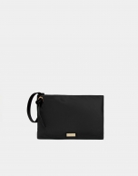 Bolso de mano nylon negro