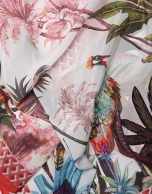 Tropical print silk scarf