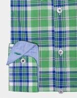 Green/blue checked sport shirt