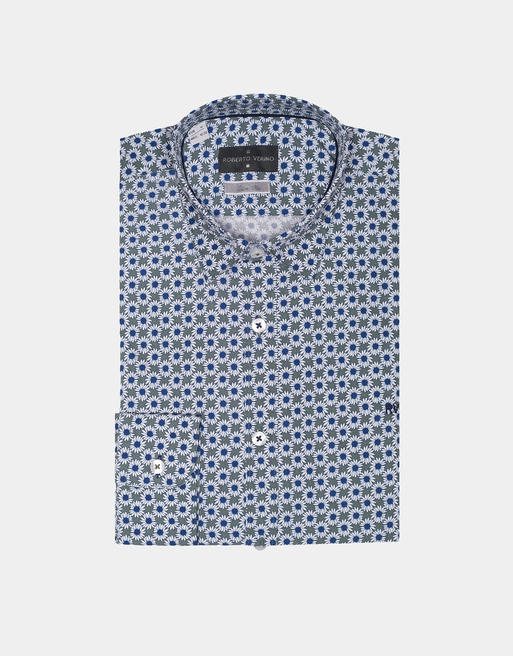 Blue daisies sport shirt