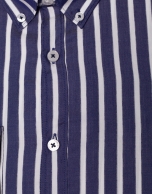 Camisa raya ancha azul y blanco