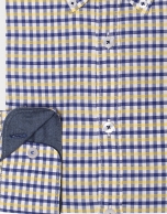 Camisa cuadros marino/amarillo