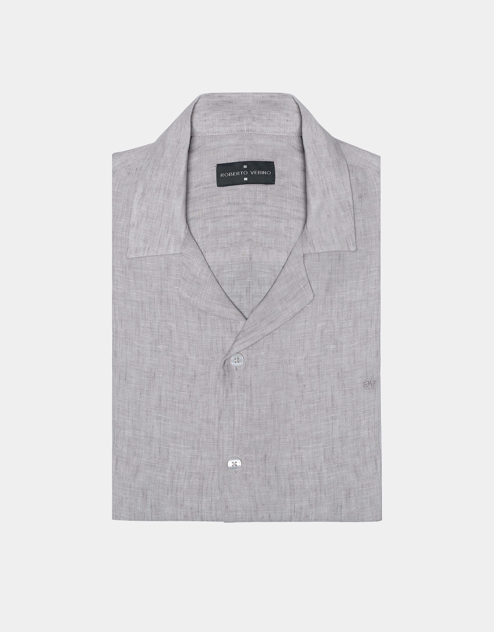 Camisa guayabera lino gris