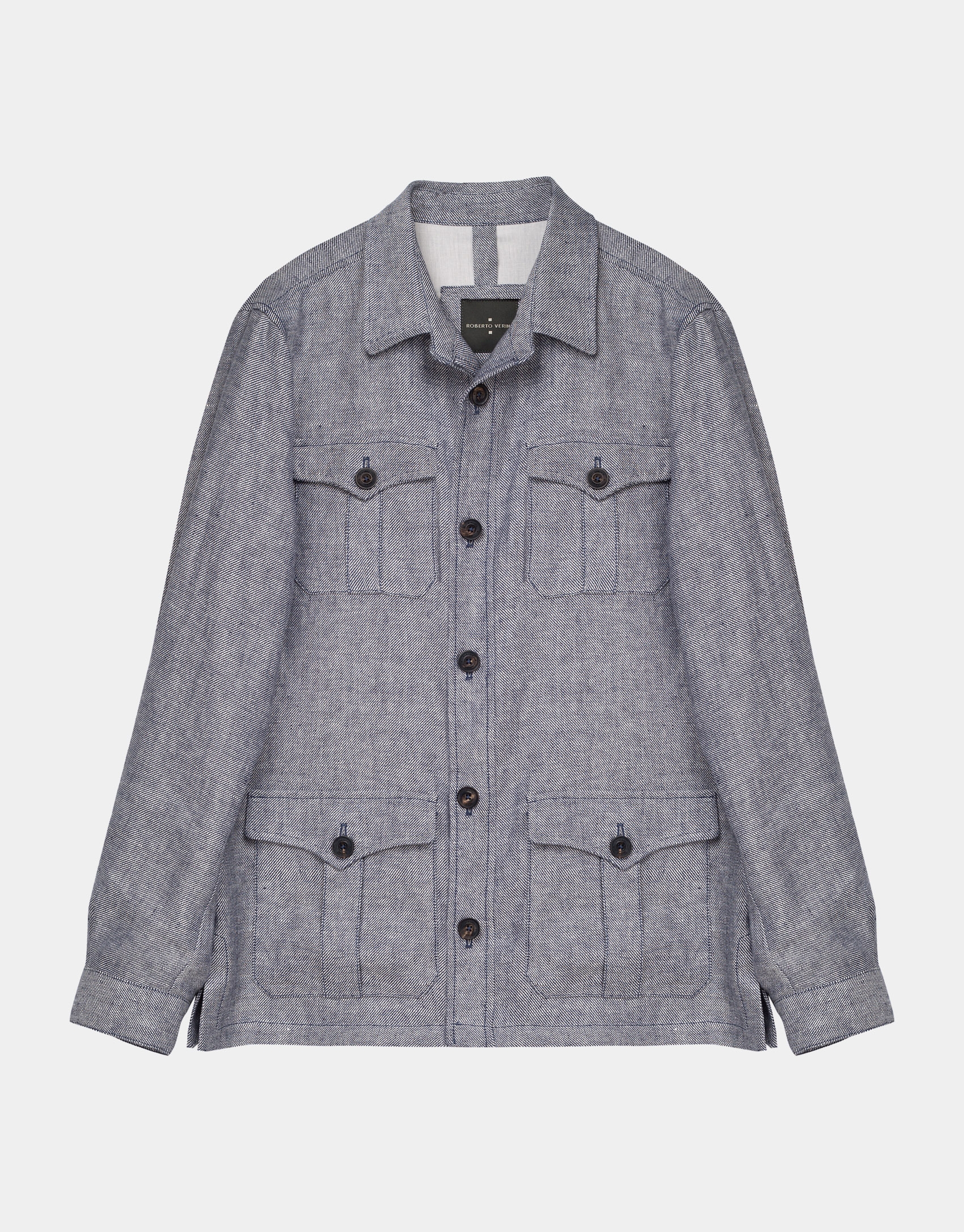 Light blue colored linen Safari jacket