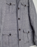 Light blue colored linen Safari jacket