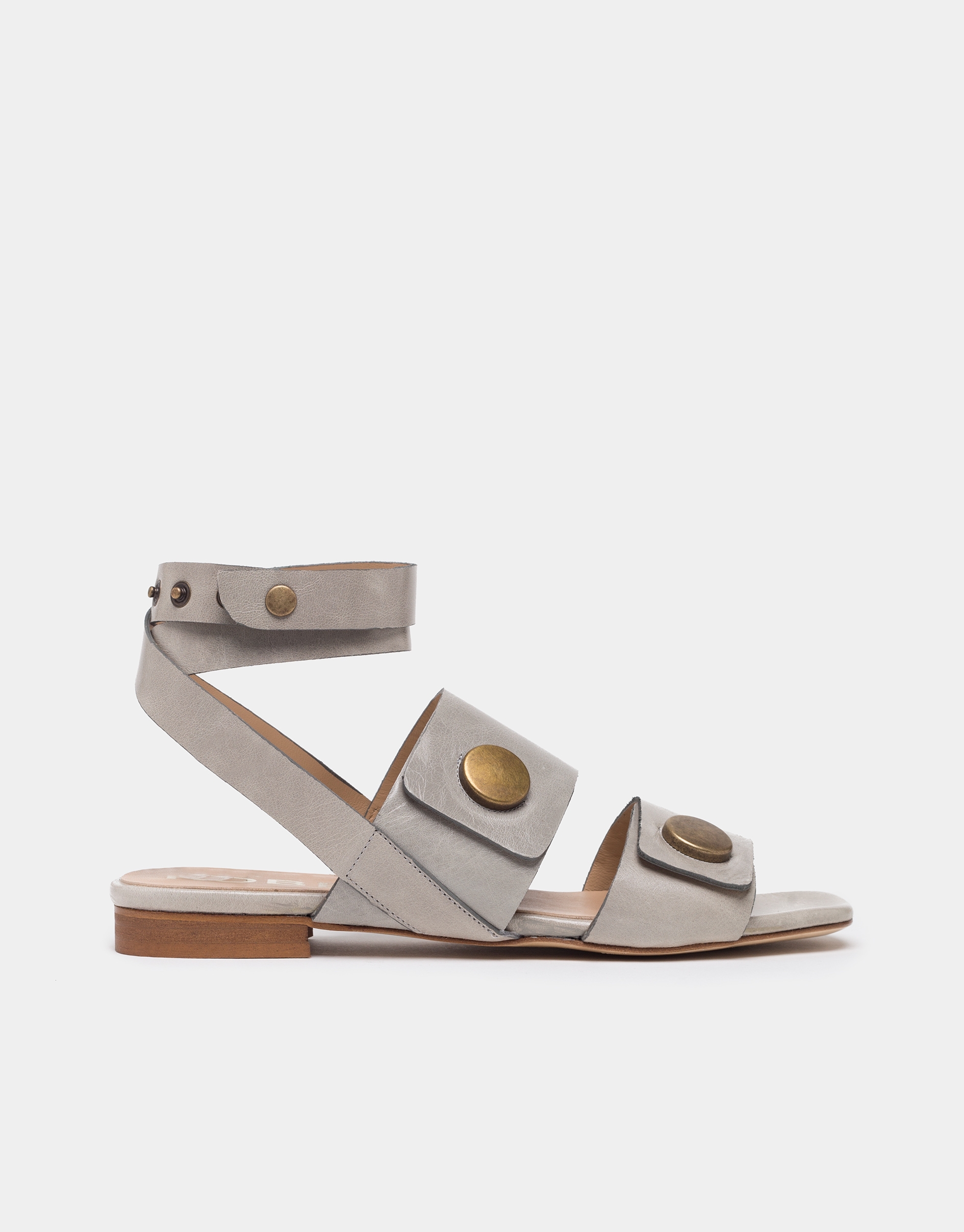 Sandy leather flat sandals