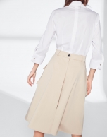 Sandy colored midi culottes 