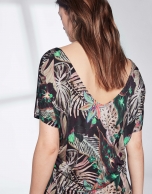 Tropical print top