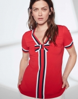 Red sailor top with bow