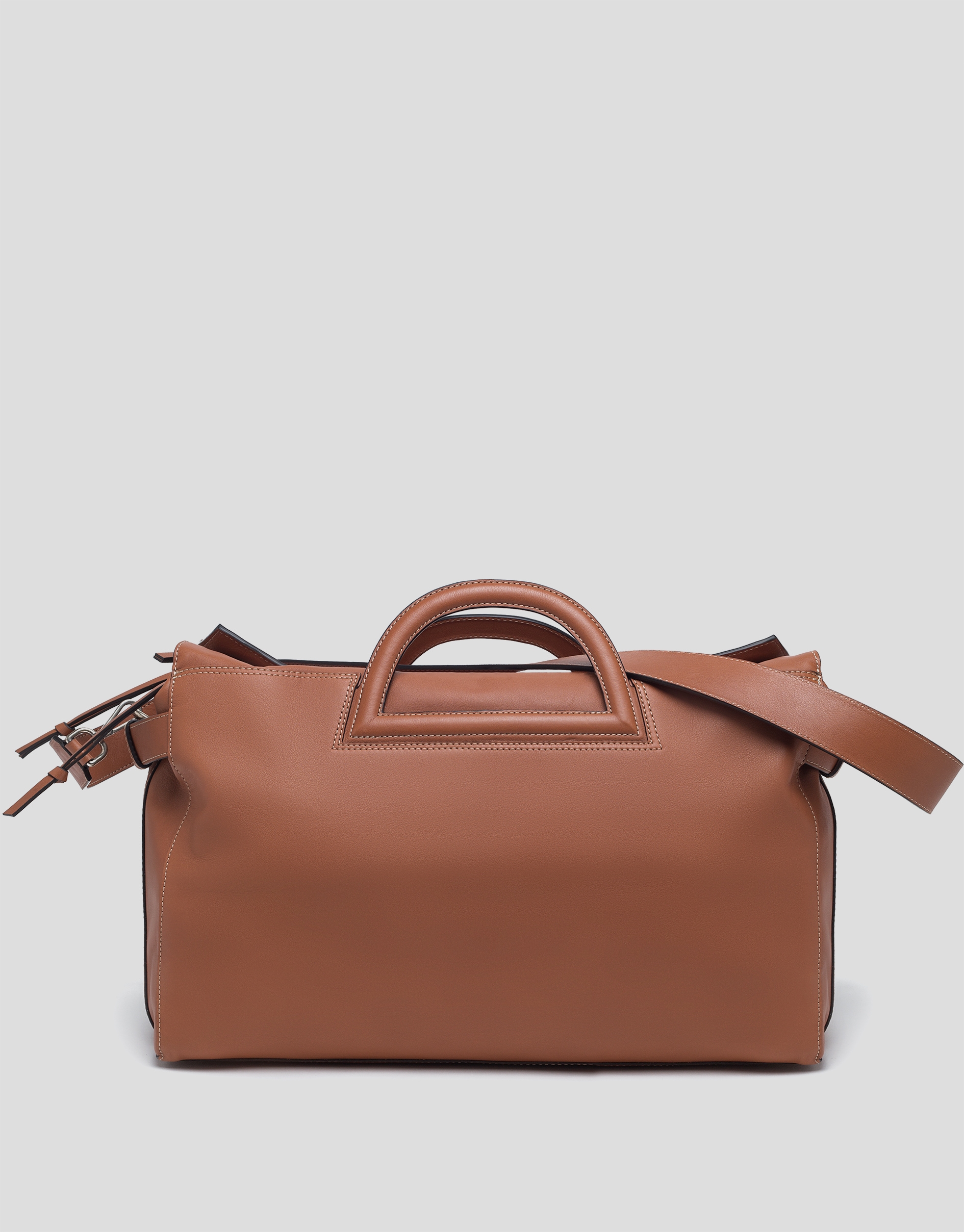 Brown leather Luxor shopping bag