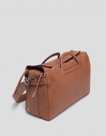 Brown leather Luxor shopping bag