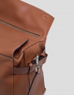 Brown leather Luxor shopping bag