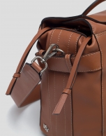 Brown leather Luxor shopping bag