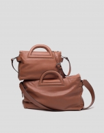 Brown leather Luxor shopping bag