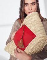 Natural fiber basket bag