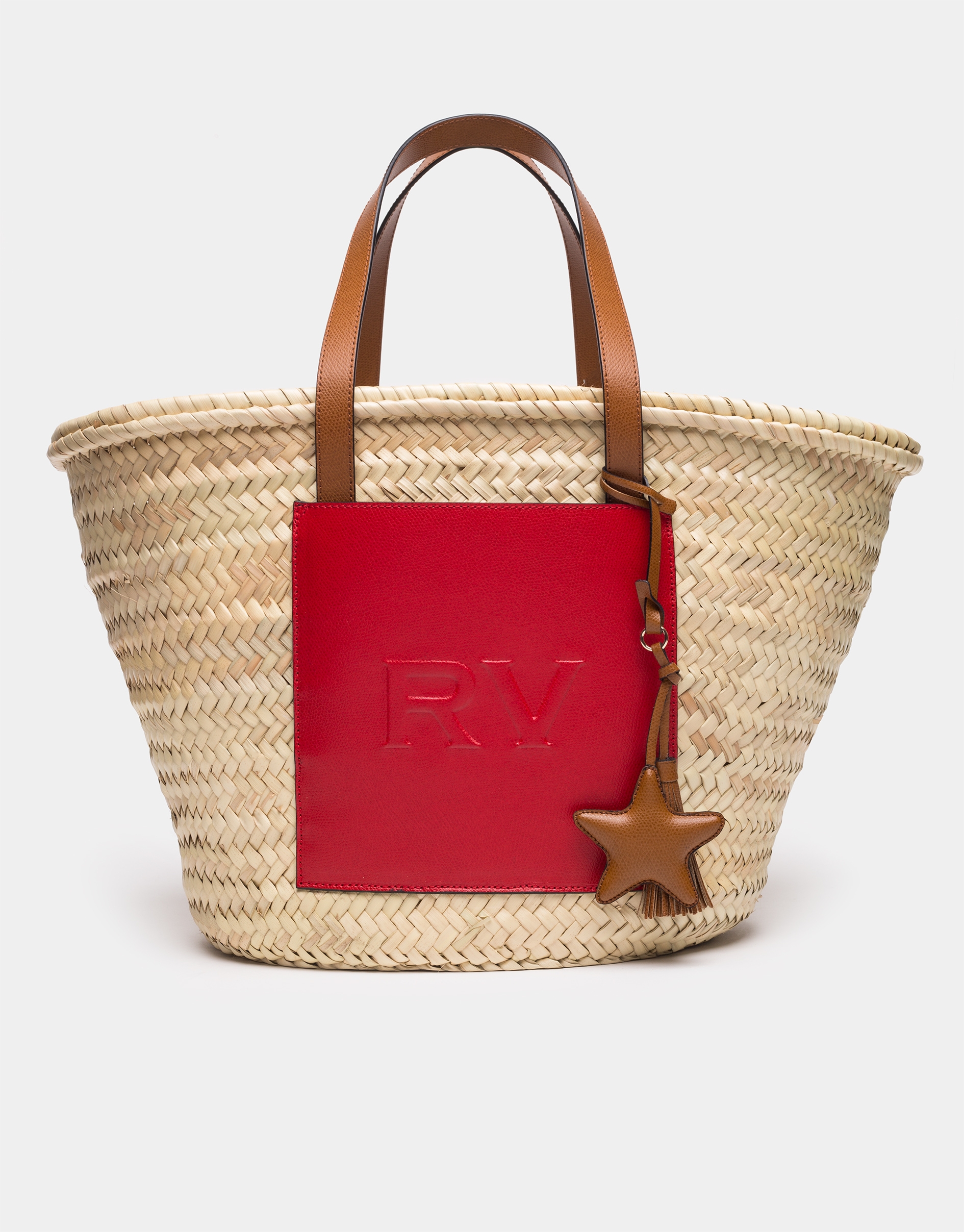 Natural fiber basket bag