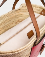 Natural fiber basket bag