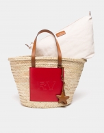 Natural fiber basket bag