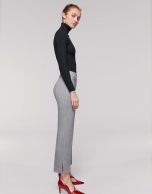 Grey ankle-length pants