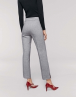 Grey ankle-length pants