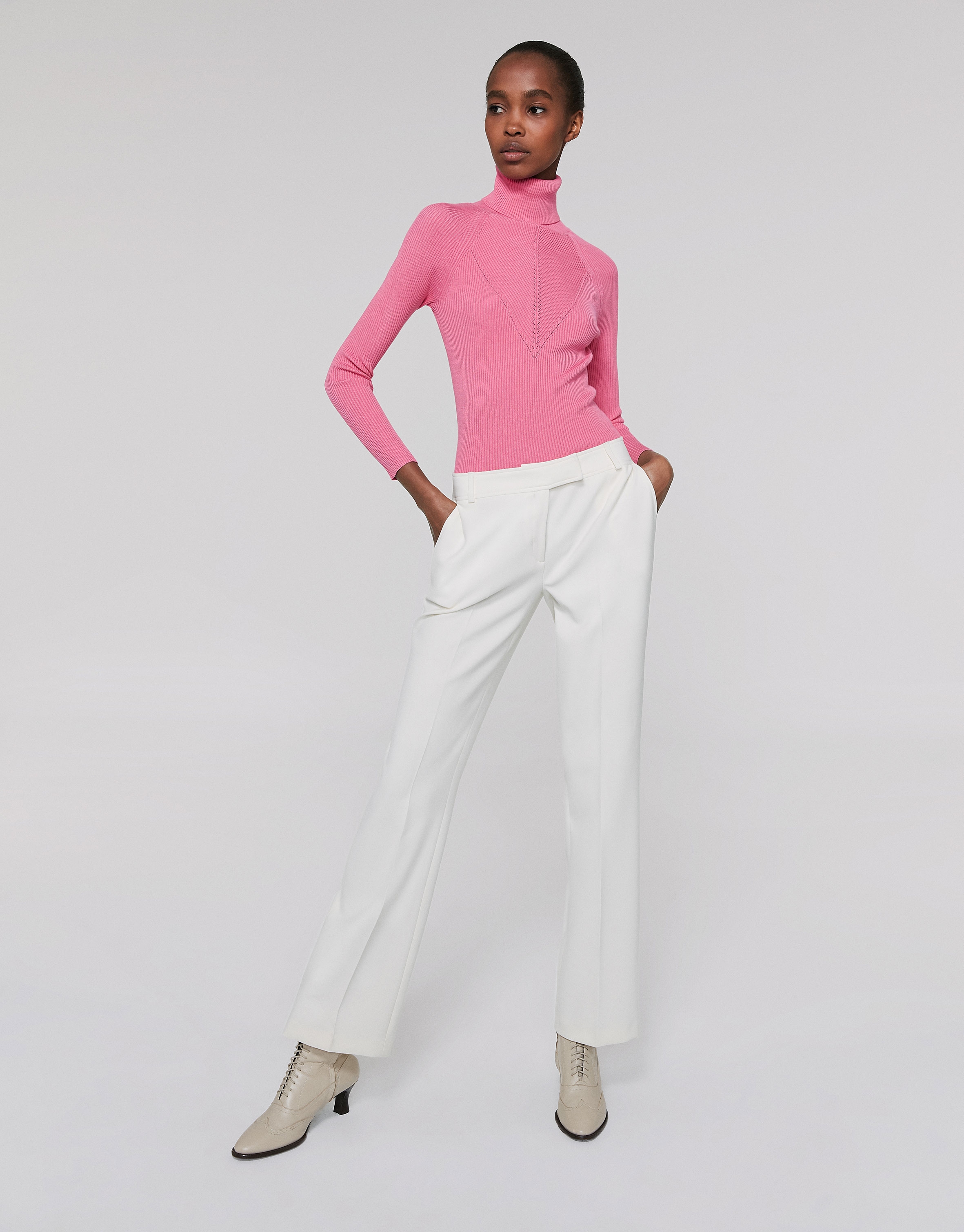 Ivory straight pants