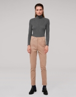 Mink-colored satiny cotton pants