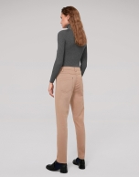 Mink-colored satiny cotton pants