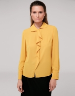 Camisa volante color oro