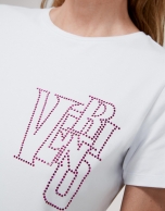 White top with pink strass VERINO logo