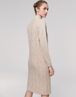 Long vanilla wool/cashemere knit dress