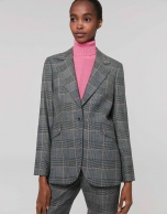 Gray and brown plaid sports jacket