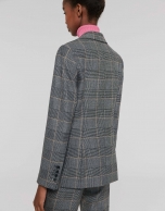 Gray and brown plaid sports jacket