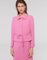 Fitted petunia jacket with belt  