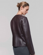 Brown lambskin jacket