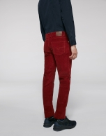 Tile corduroy pants with five pockets