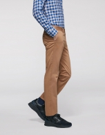 Camel cotton chino pants