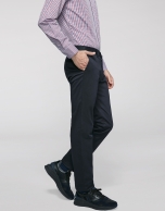 Navy blue cotton chino pants