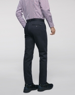 Navy blue cotton chino pants