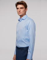 Light blue thin-striped dress shirt