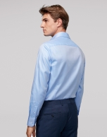 Light blue thin-striped dress shirt