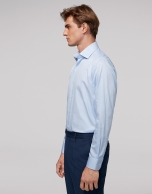 Light blue and white striped dress shirt