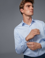 Light blue and white striped dress shirt