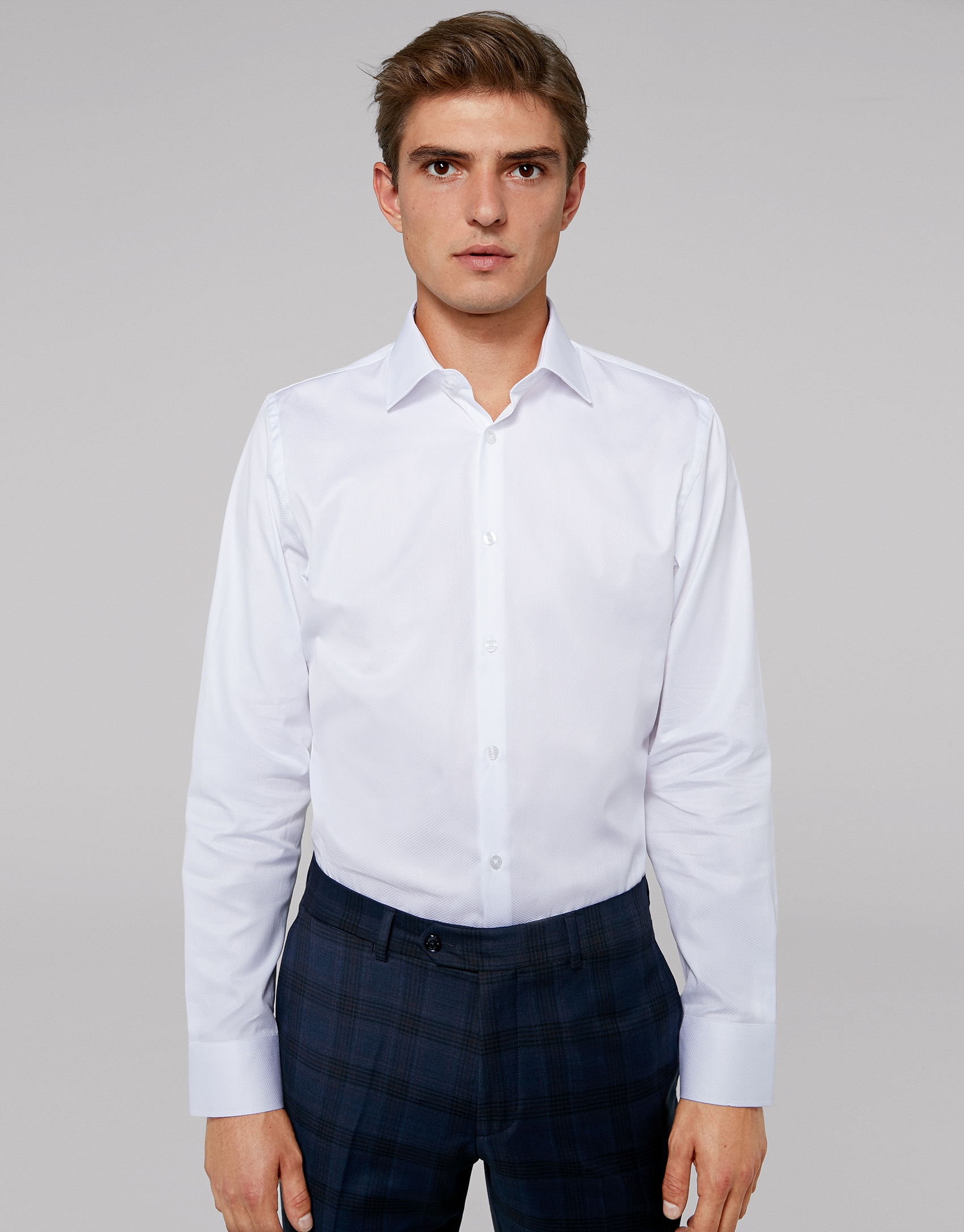 White diamond dress shirt