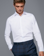 Camisa vestir rombos blanco