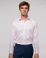 Camisa vestir rombos rosa