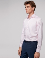 Camisa vestir rombos rosa