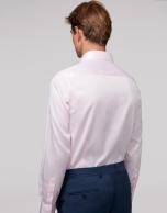 Camisa vestir rombos rosa