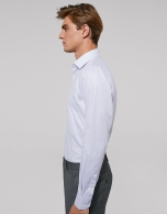 White fake plain dress shirt