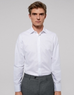 Camisa ceremonia trabajado blanco