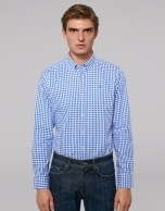 Camisa sport cuadros vichy azules